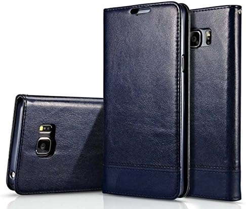 Galaxy Note 5 Case, Dfly Premium PU Leather Flip Wallet Cover with Dual Side Magnet Design for Samsung Galaxy Note 5, Blue