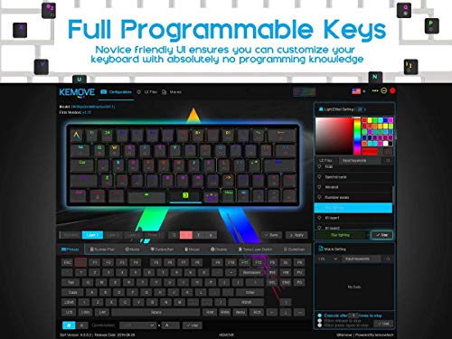 dierya bluetooth 5.1 mechanical 60 gaming keyboard