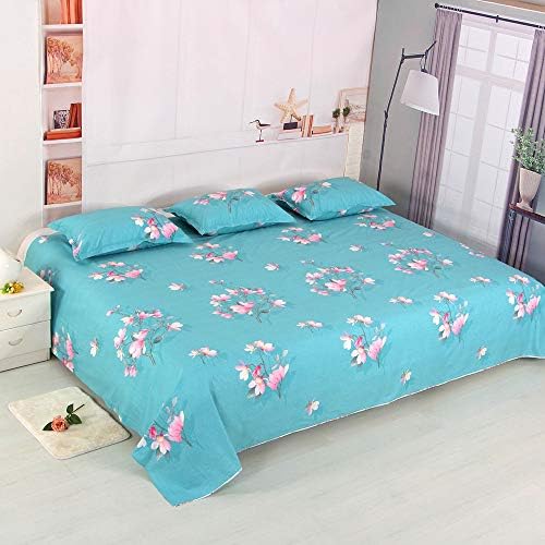 New Thick Cotton Sheets, Cotton Sheets, Spring and Summer Children's Sheets, Korean Cute Style, Soft and Comfortable, Sweat-Absorbent and Breathable Fragrant Green 300230cm