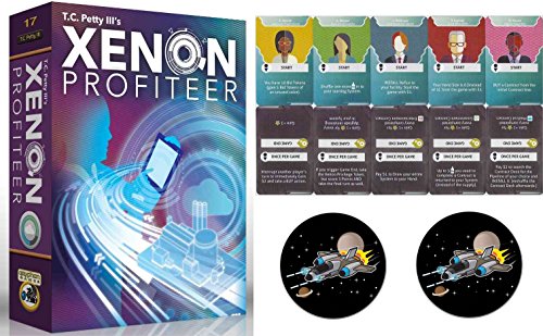 BUNDLE of Xenon Profiteer and the Xenon Tactics Expansion Deck plus 2 Star Fighter Buttons