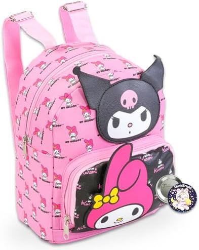 BIG MY MELODY PINK IRRIDESCENT MINI BACKPACK KEYCHAIN BUNDLE NEW Sanrio Exclusive My Melody Plush Cosplay Mini Backpack  main image 4