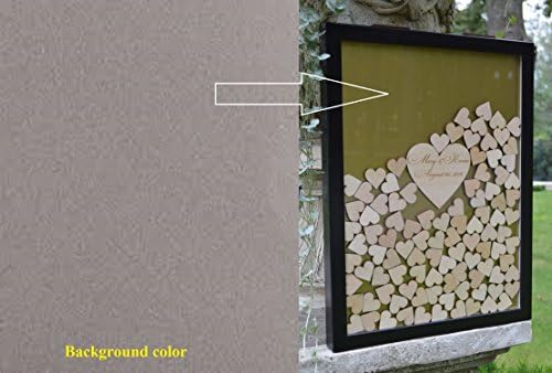 Alternative Guest Book Wedding Guest Book Personalized Drop Top box Heart Guestbook Custom wedding guestbook Memory Box Black Guestbook (50 hearts, Silver)