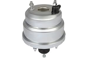 SCITOO Power Brake Booster 7" Dual Diaphragm Chrome Universal Street Rod For Chevy For Ford For Most Street Rods, Hot Rods an