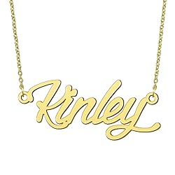 BYBWBL Kinley Name Pendant Necklace 18k Gold Plated