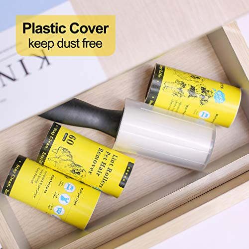 Lint Roller Pet Hair Remover Extra Sticky Tape Rollers with Cover for