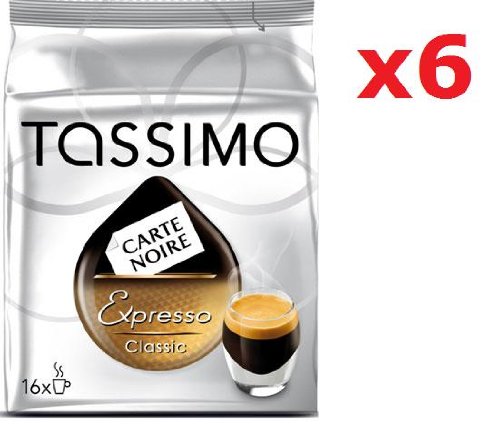 Tassimo Carte Noire Expresso Classic 6 packs x 16 T Discs