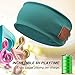 Bluetooth Headband Sweatband-Topple V4.2 Superior Wireless Music Headband with HD Stereo Headphone Sleep headset Earphone and Mic, Hands free for Ourdoor Sports Running,Hiking,Exercise,Christmas-Green