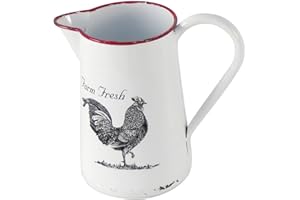 Foreside Home and Garden Enamel Rooster Pitcher