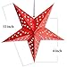 Auony 6 Pack Paper Star Lantern Lampshade, 3D Paper Star Pentagram Lampshade for Christmas Xmas Wedding Party Home Hanging Decorations