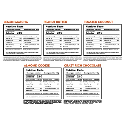 Dang Keto Bar Sampler 6 Pack Keto Certified, Vegan, Low Carb, Low