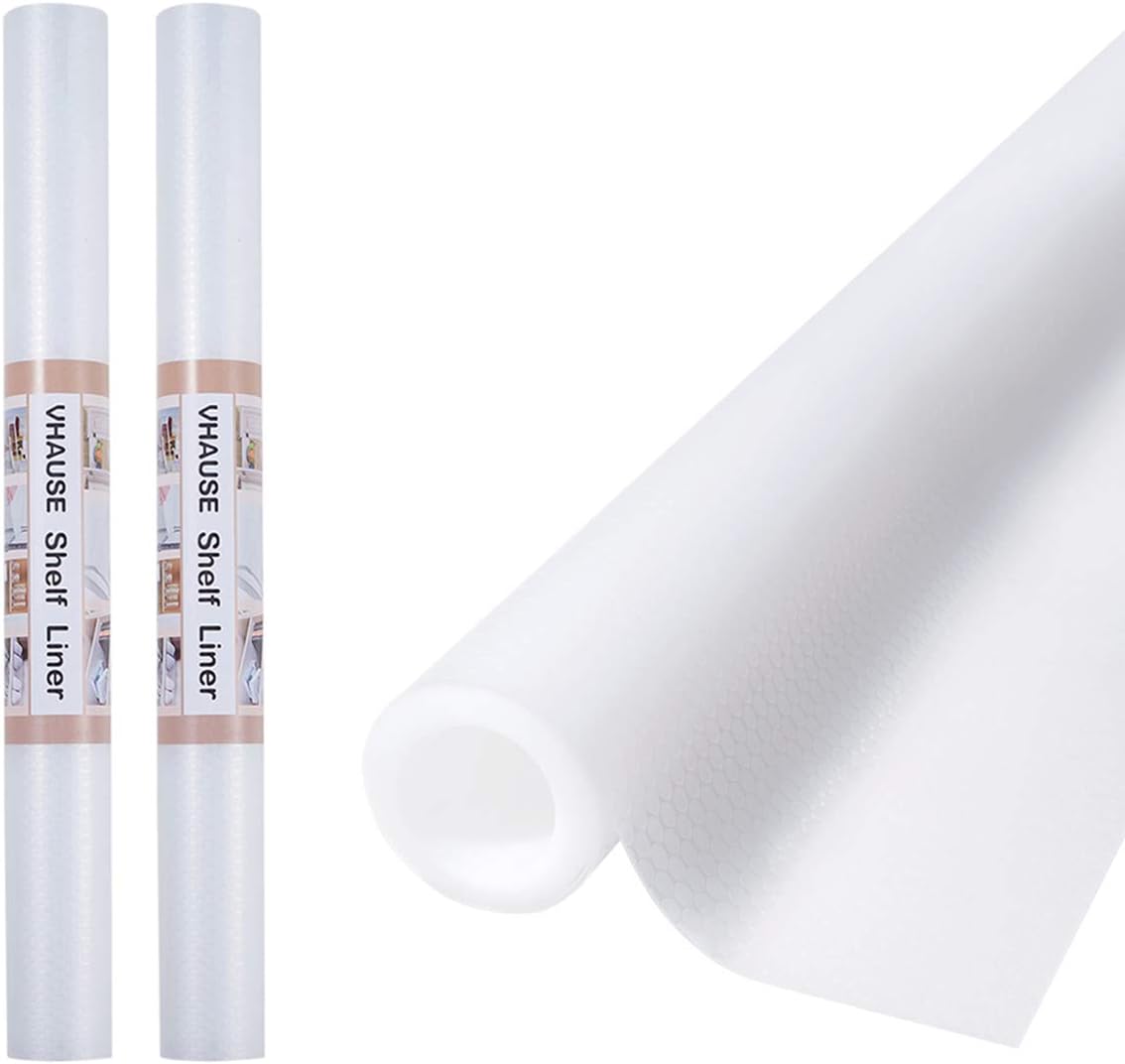 Amazon Com Vhause 2 Rolls Shelf Drawer Liners Waterproof Non