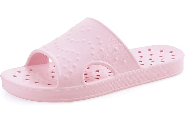shevalues Shower Shoes for Women with Arch Support Quick Drying Pool Slides Lightweight Beach Sandals with Drain Holes