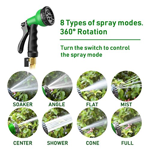 image for TOPFUN Garden Hose 100 ft Garden hose with Triple Layer Latex Core 3/4