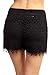 ToBeInStyle Women's Crotchet Lace Shorts - New Black - M