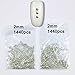 2880pcs 2mm Nail Rhinestones AB Crystals Round Flatback Glass Gems Stones Nail Decoration Art for Nails Crafts Shoes Clothes Eye Makeup (2880pcs 2mm)