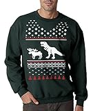 T-Rex Attack Moose Ugly Sweater T Shirt Funny Christmas Shirt