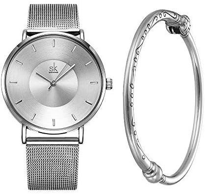 Women Quartz Watches with Bracelet for Christmas Gifts Valentine's Day Bracelet Wrist Watch Set with Special Design Gifts Box