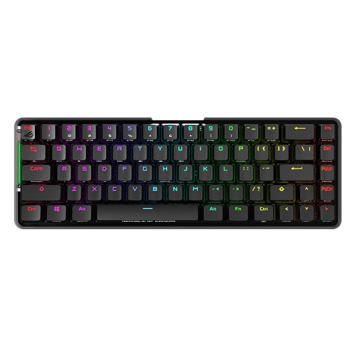 ASUS ROG Falchion Wireless 65% Mechanical Gaming Keyboard | 68 Keys, Aura Sync RGB, Extended Battery Life, Interactive Touch Panel, PBT Keycaps, Cherry MX Red Switches, Keyboard Cover Case