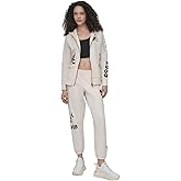 DKNY womens Full Zip Graffiti Logo Hoodie Sweatshirt