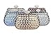 ECOSUSI Womens Dazzling Rhinestone Clutch Evening Bags Fashion Purse Girl's Handbags Gold