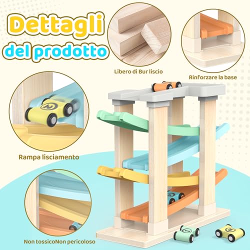 Toyzey Montessori Toys for 1 2 Year Car Toys Ball Track
