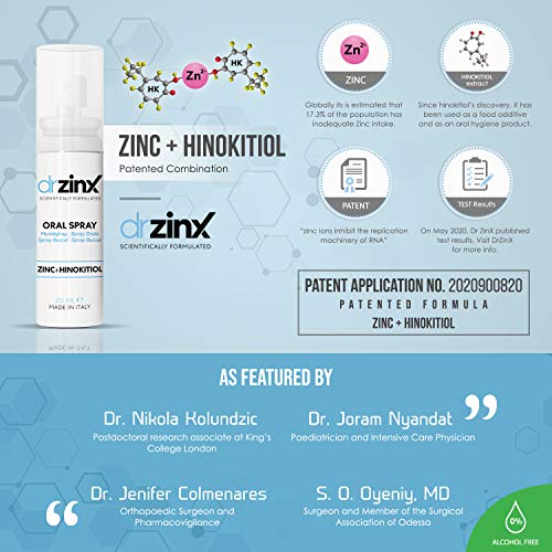 Dr ZinX Bad Breath Treatment, Long Lasting Vegan Zinc Spray, Breath