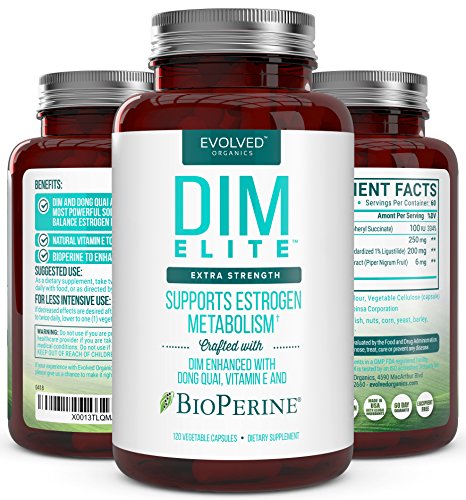 Extra Strength DIM 250mg - Plus Dong Quai, Vitamin E & BioPerine (2-4 month supply) - DIM Supplement for Menopause Relief, PCOS Treatment & Hormonal Acne - Hormone Balance Support for Women and Men