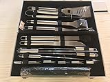 BBQ Grill Tools Set,18-Piece Utensil BBQ Tool Set & Grill Mats Stainless Steel Barbecue Grilling Utensils With Spatula Aluminum, Tongs, Fork,Basting Brush Fork,Corn Holders And Storage Case
