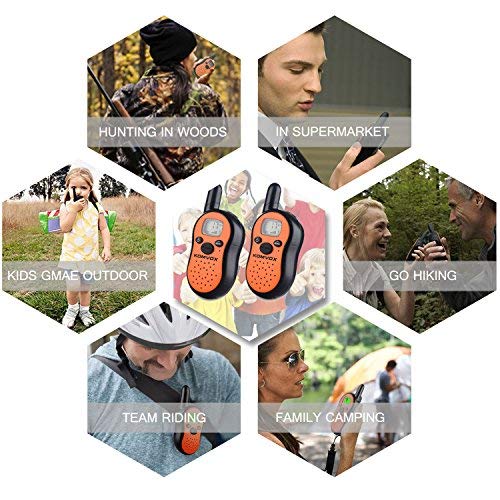 KOMVOX Walkie Talkies for Kids Toddlers Two Way Radios Toy Voice Activated Long Range Pack, Outdoor Exploration Gifts for Age 5 6 7 Year Old Boys Girls