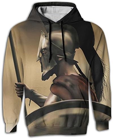 Spartan Trifecta 3D Print Pullover Hoodies Casual Drawstring Pockets Hooded Sweatshirts For Mens Womens
