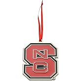 NC State Wolfpack Block S Metal Christmas Ornament