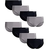 Reebok Women's Hipster Briefs - 8 Pack Stretch Performance Breathable Hipster Panties - Seamless Underwear for Women (S-XL)