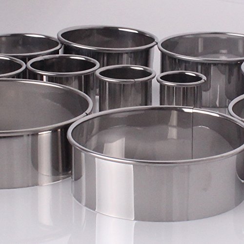Zicome 11 Piece Round Cookie Cutters, Stainless Steel, Assorted Sizes