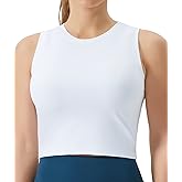 THE GYM PEOPLE Women's Workout Crop Tops Sleeveless Yoga Running Shirts Athletic Tank Top No Padding