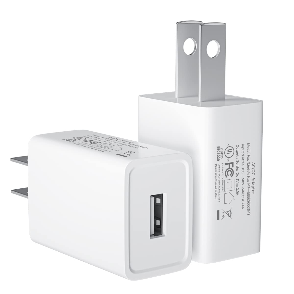 Photo 1 of 2Pack 5V 2A USB Charger for Wyze Cam,WyzeCam Pan,Oculus Go,Kasa Cam,Dropcam,Nest Cam,Cloud Cam,YI Dome IP Security Camera Charger Adapter Power Supply Cord Compatible with Fire Tablets E-Reader