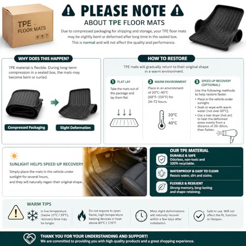 All Weather TPE Car Floor Mat Fits For Toyota Land Cruiser LC300 2022-2026 7Seats Protector Passenger Seat With Fire Extinguisher Car Mats Floor Waterproof LC300 Interior Accessories