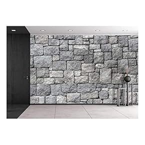 Old Gray Stone Wall Seamless Background Photo Texture