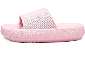 DUBUTO Kids Cloud Slides, Pillow Slides Sandals Slippers for Girls Boys, Shower Bathroom Non-Slip Open Toe Quick Drying Soft Comfy Thick Sole Cushion Platform Shoes