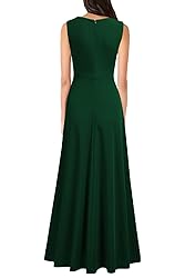 MUSHARE Women's V Neck Sleeveless Split Formal