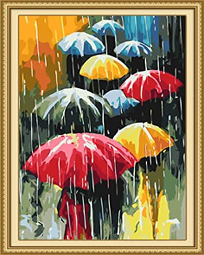 Diy Framed Pictures Painting By Numbers Diy Digital Oil Painting On Canvas Decor Coloring By Numbers Colour The Umbrella