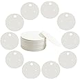 BokWin 100 Pcs Round Earring Display Holder Cards 5cm/2 Inch Jewelry Cards Holder Kraft Paper Studs Earring Display Cards(White)