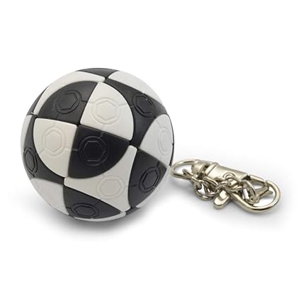Alician Mini Football Shape Keychain Magic Cube Educational Toy Kids Stress Reliver Prop