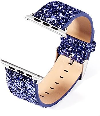 Apple Watch Bands,sports watch band,iwatch band 38mm Luxury Leather Replacement Band/Strap for Apple iWatch Series 1 &amp;2&amp;3 Edition Versions 2015 2016(blue)