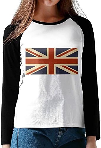 Women's British Flag Comfy Long Sleeve T-Shirt Basic Tee