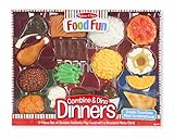 Melissa &amp; Doug  Food Fun Combine &amp; Dine Dinner Set, Red (Toy)