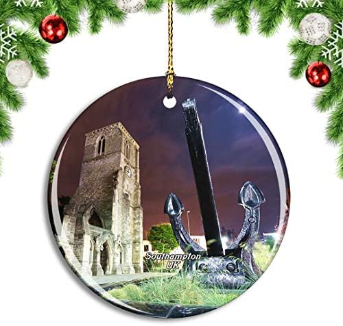 Weekinoイギリスイングランドサウサンプトンクリスマスデコレーションオーナメントクリスマス ツリーペンダントデコレーションシティトラベルお土産コレクション