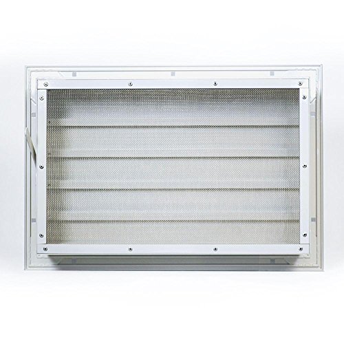 HVAC Premium Aluminum Garage Door Air Vent Grille Register with Damper Control Lever for