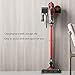 Proscenic I9 Cordless Vacuum Cleaner, 22000Pa Powerful Suction with Detachable Battery, LED Headlight, Charging Base, Long Lasting, Mini Motorized Tool, Red