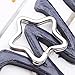 yueton Pack of 50 Metal Star Shaped Split Ring Key Ring Key Holder Keyfob Accessories Connector Keychain Keyring