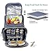 Innostage Insulated Picnic Backpack for 4, Hiking or Camping Back Pack Set with Separated Cooler Tote Bag,Movable Dinner Set Carrier,Plates,Cutlery and Waterproof Picnic Blanket